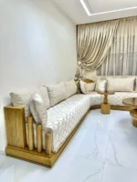 salon marocaine beje simple – Image 3