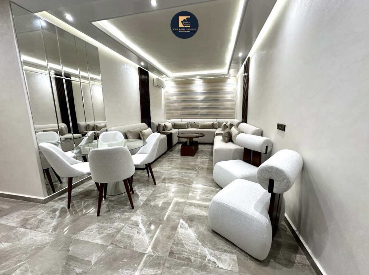 Canape blanche simple U – Image 7