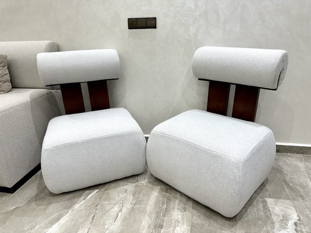 Canape blanche simple U – Image 4