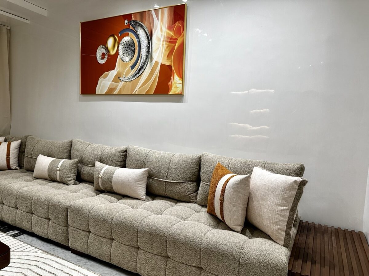 canape simple gri deux chaises oronge – Image 7