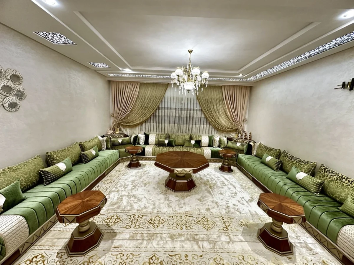Salon marocaine U vert royal – Image 6