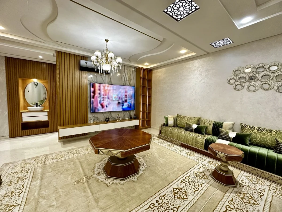Salon marocaine U vert royal – Image 8