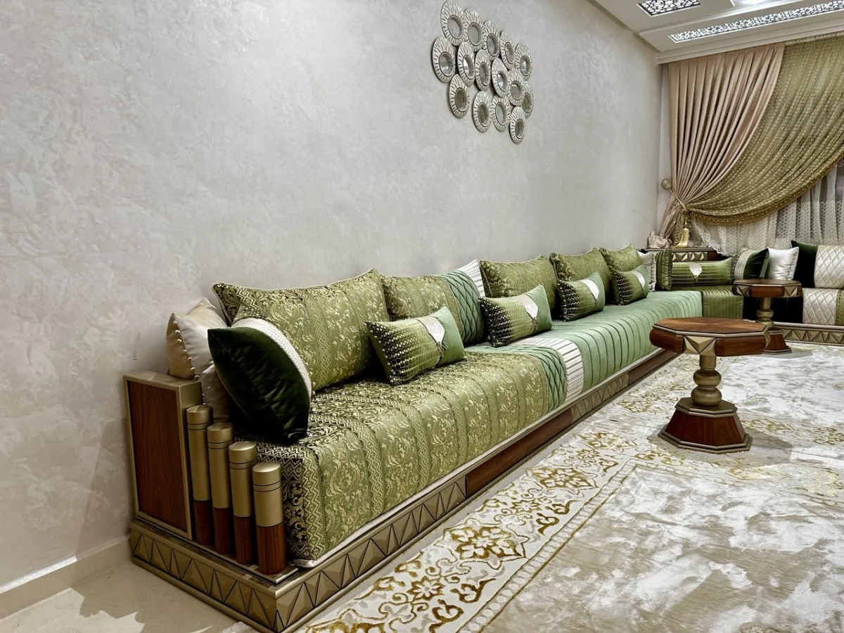 Salon marocaine U vert royal – Image 4